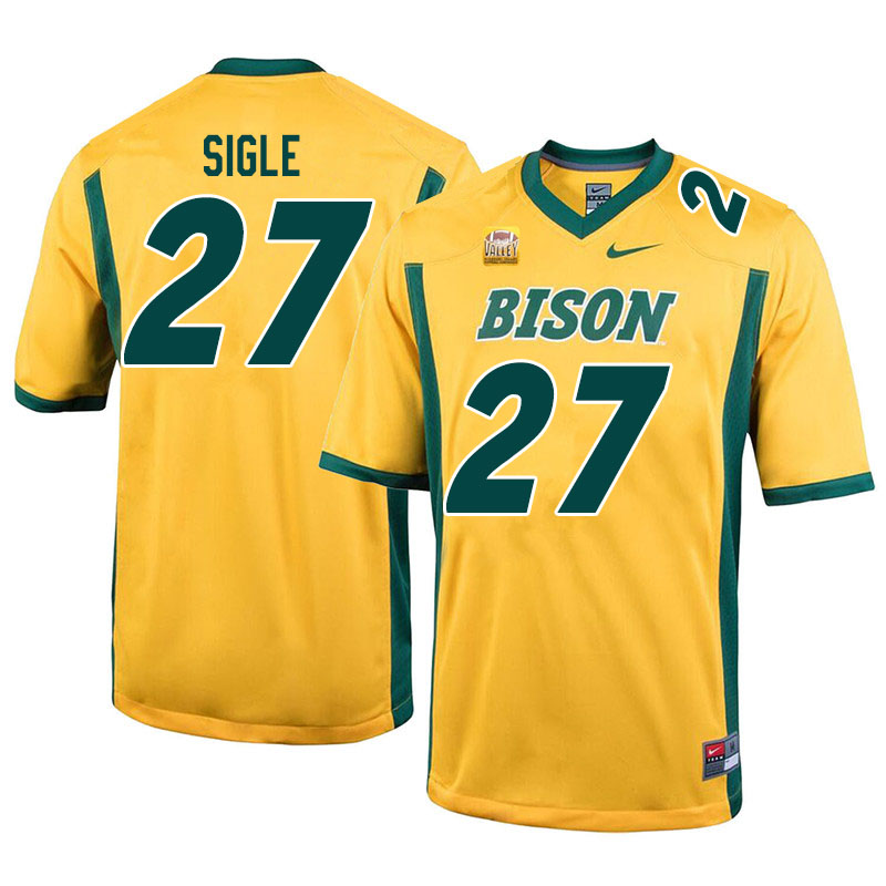 Men #27 Marques Sigle North Dakota State Bison College Football Jerseys Sale-Yellow - Click Image to Close